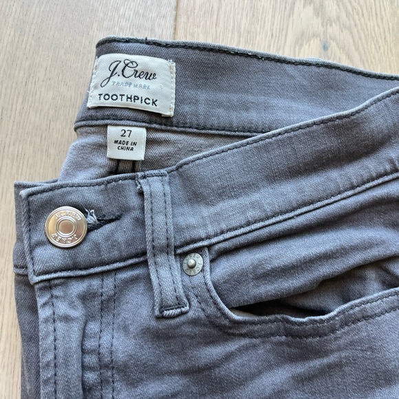J Crew gray toothpick jeans - Picture 2 of 3